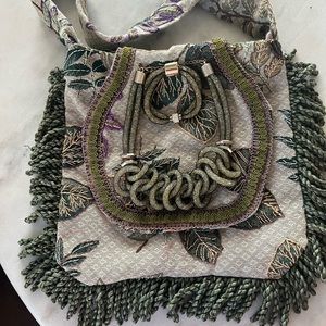 Artisan Boho/hippie shabby chic festival bag. One of a kind/hand made.